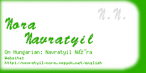 nora navratyil business card